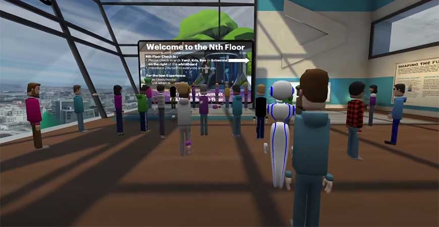 Virtual Office in the Metaverse the Accenture Nth Floor 1