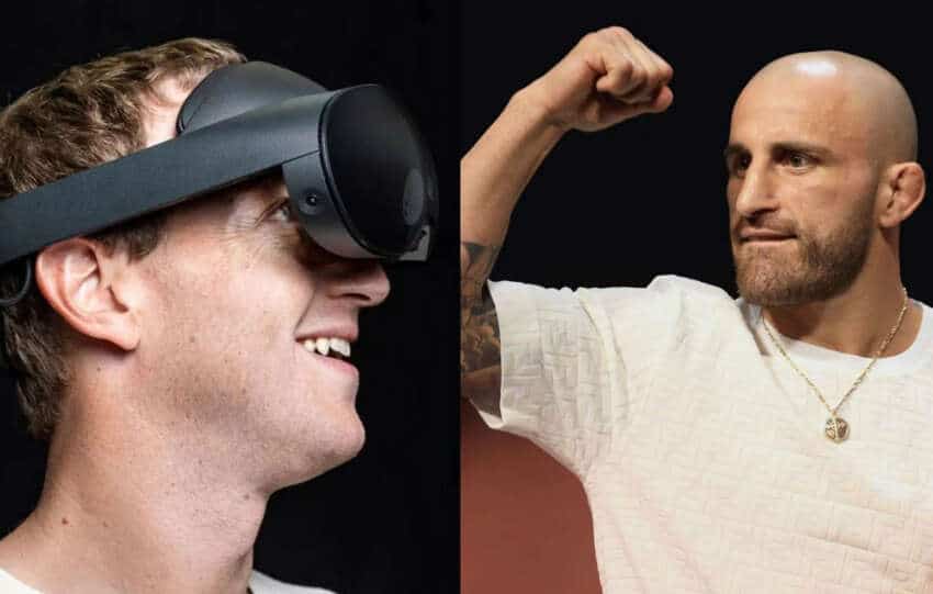 Mark Zuckerberg MMA Volkanovski realidad virtual